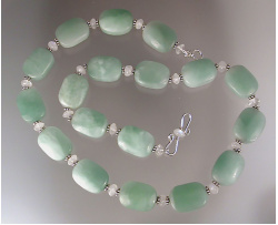 Amazonite Pillow and Moonstone Necklace