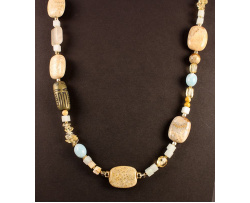Beach Colors Gemstone Bead Necklace