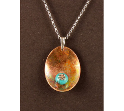 Copper Bowl with Turquoise