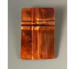 Folded Copper Rectangular Brooch