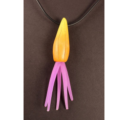 Polymer "squid" (or anemone) pendant