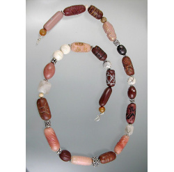 Textured Sandtones Bead Necklace