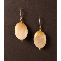Fossil Coral Bead Earrings