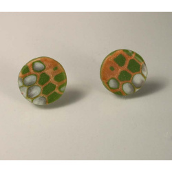Mossy cobblestone dot post earrings