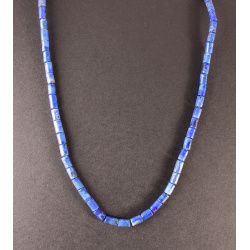 Petite Lapis Lazuli Tube Bead Necklace