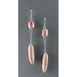 Seashell-look chain earrings