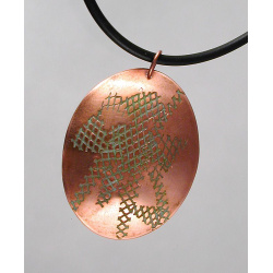 Copper medallion pendant