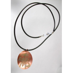 Copper medallion pendant