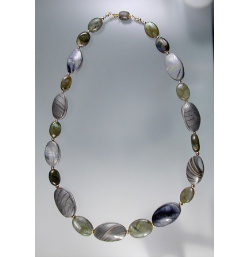Labradorite and Polymer Abalone Necklace