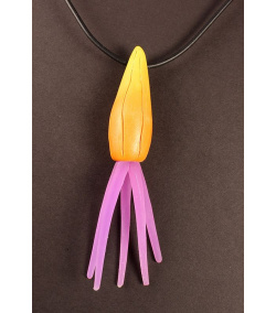 Polymer "squid" (or anemone) pendant