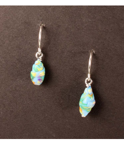 Tiny rolled polymer bead earrings