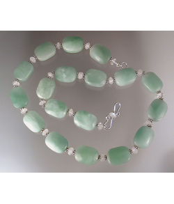 Amazonite Pillow and Moonstone Necklace