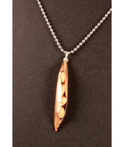 Copper beanpod with soybeans