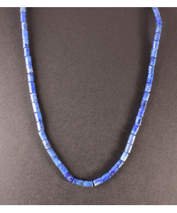 Petite Lapis Lazuli Tube Bead Necklace