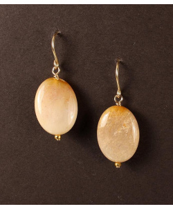 Fossil Coral Bead Earrings