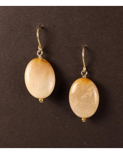Fossil Coral Bead Earrings