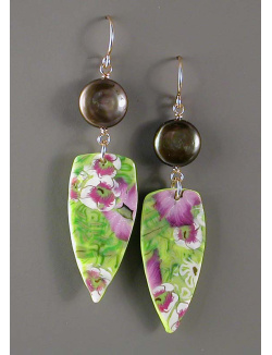 Field of orchids earrings