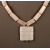 Pink Mother-of-Pearl Rectangles with Ghost Texture Pendant