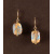 Squared barrel earrings in beach tones