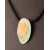 Textured copper oval with green patina