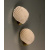 White scallop clip earrings